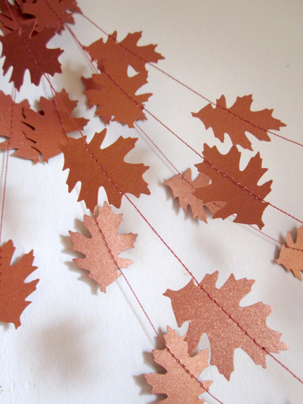 Paper Garland - Crisp Fall Days - Fall Decoration - Leaves Garland
