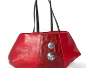 Red Leather Tyto Tote