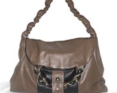 Leather Messenger-Style Tote (GENTLY USED)