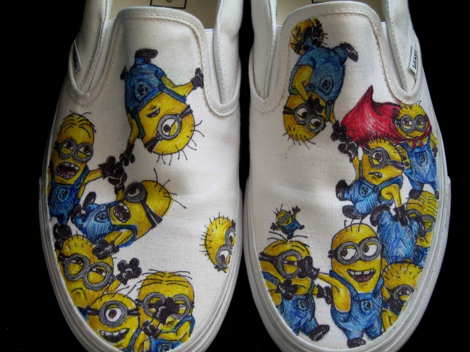 Despicable Me Minion Customized Vans Sneakers