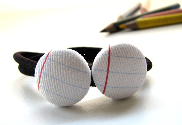 Girls buttons ponytail holders, Notebook