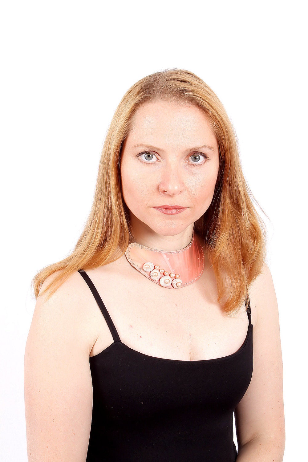 Bib Necklace in Gorgeous Cream. BoxingDaySale 15% off