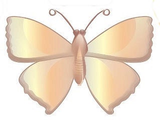 Bib Statement Necklace in Cream with Pearls and  Butterflies