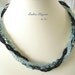 Aqua and Black Bead Strand for Convertible Necklace
