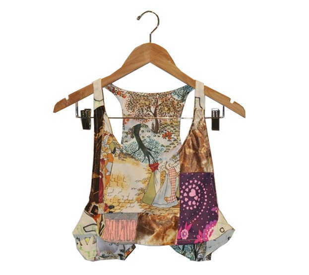 Decades Patchwork Crop Top size M only 1 ever
