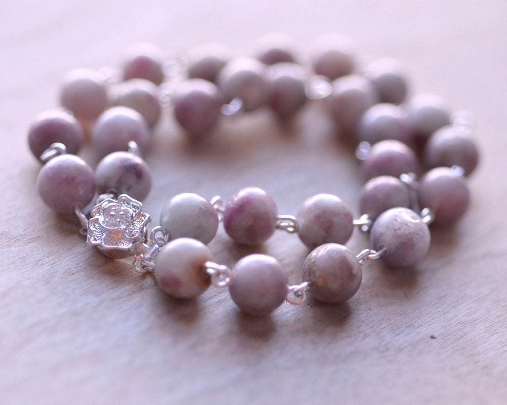 Bracelet Lilac Stone Lavender Pastel Flower Clasp Flower Purple Flowers Bridesmaids