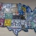USA Recycled License Plate Map