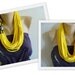 Scarf Necklace- Yellow & African Wax Print Scarflace