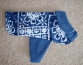 Blue Batik Fleece Dog Coat