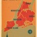 NYC Boroughs Map in Red- Vintage Style Print 11x17
