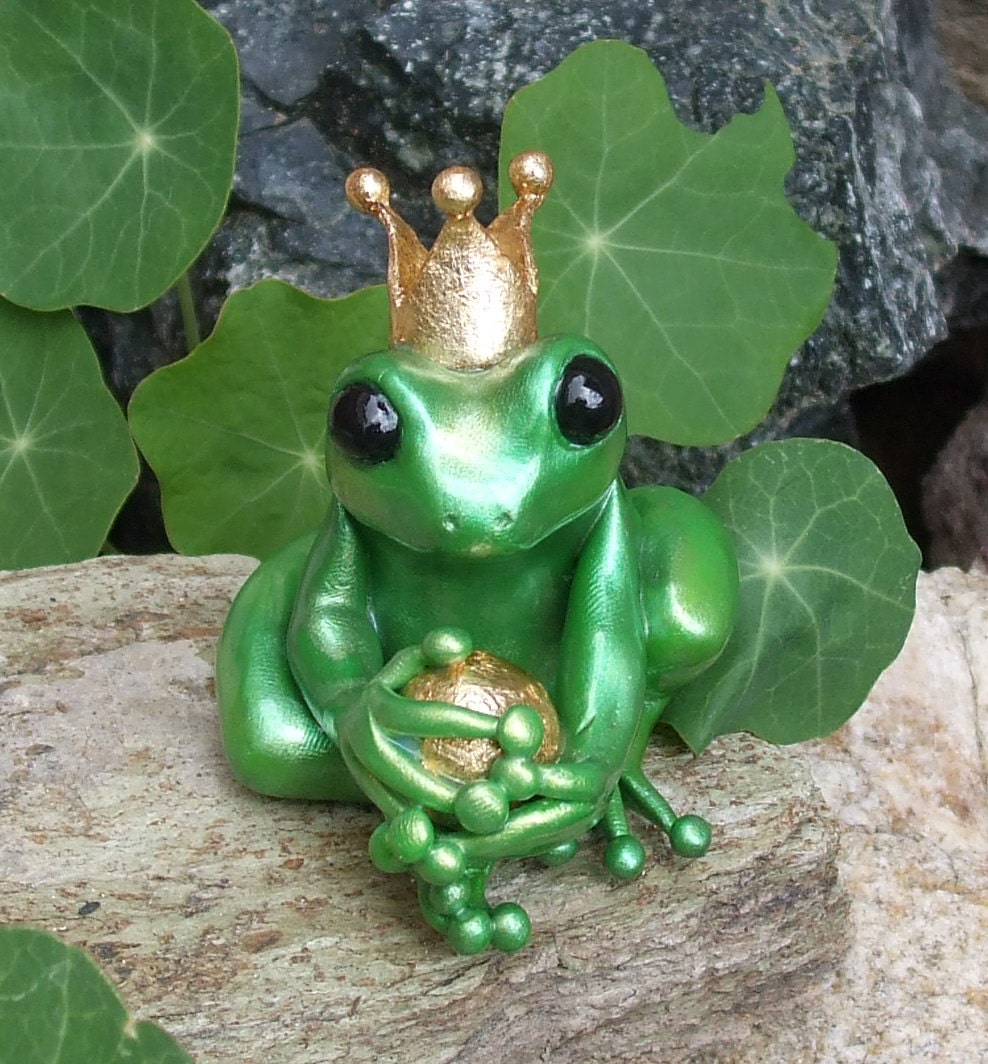 Frog Prince OOAK Figurine or Statuette Made to Order