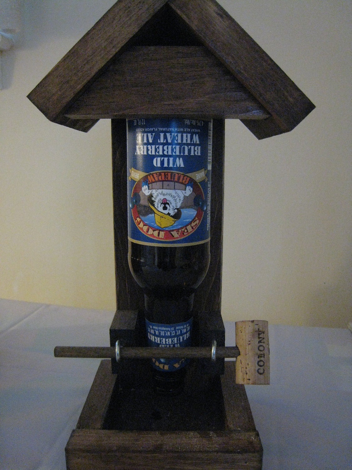 Beer Bottle Bird Feeder - Sea Dog BluePaw