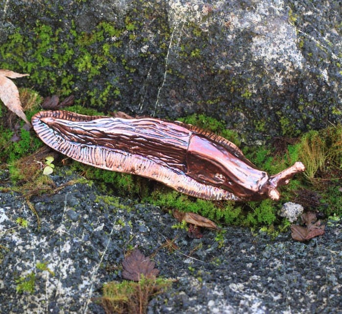 Giant West Coast Copper Slug Sculpture