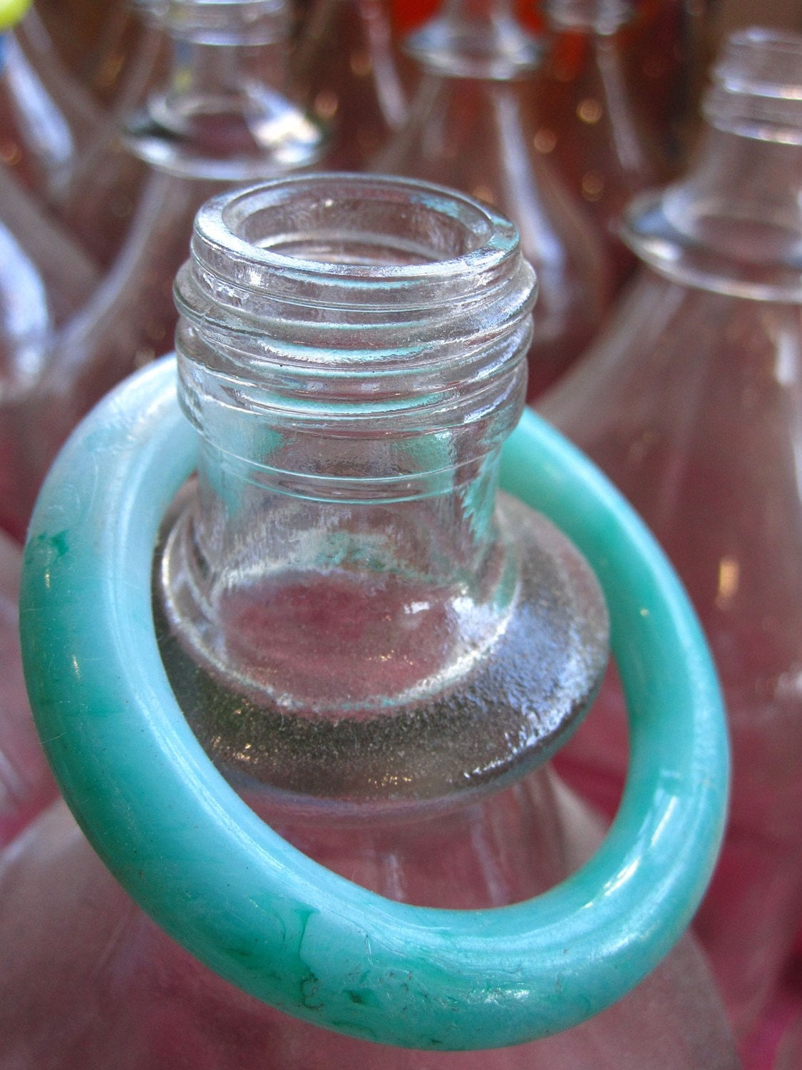 Ring Toss Carnival Game single Bottle with 3 Rings by VintageCarny