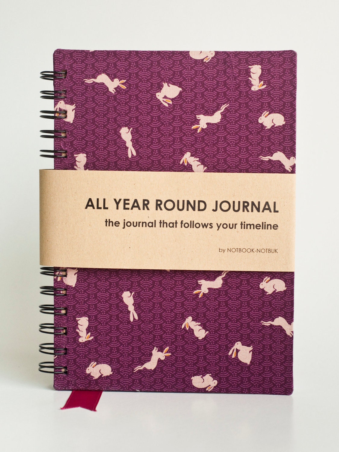 All Year Round Timeless Journal (Self filled dates, months & years) - Bunnies In Purple Land