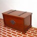 Medieval Chest with Strap Hinges, dollhouse miniature 1/12 scale