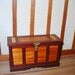 Dollhouse Blanket Chest, Dower Chest, Purpleheart & Tulip Wood - 1/12 scale Miniature