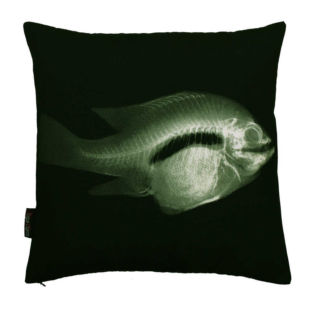 Fish X-Ray pillowcase (no insert)