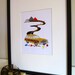 Typography Art Print Illustration, Fun Original Wall Art Print , Retro 'Are We There Yet' Poster Art Print