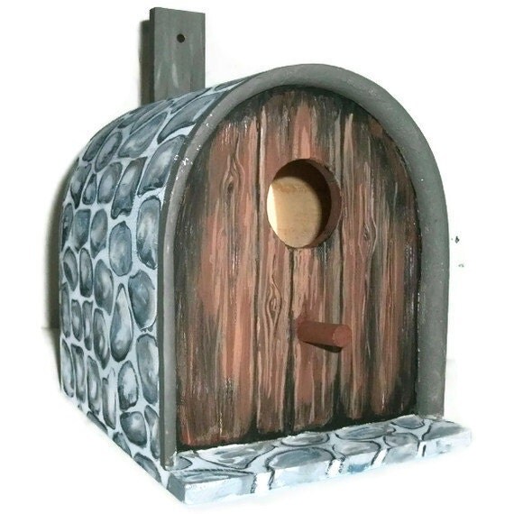Birdhouse Mailbox Birdhouse by JuliesGiftbox on Etsy
