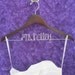 SALE - Personalized Bridal Wire Hanger, Wedding Hanger,  Custom Bride Hanger, Bridal Gift - Available in Walnut or Maple Wood