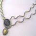 Lemon Twist - Beadwoven Necklace Yellow Grey Asymmetric