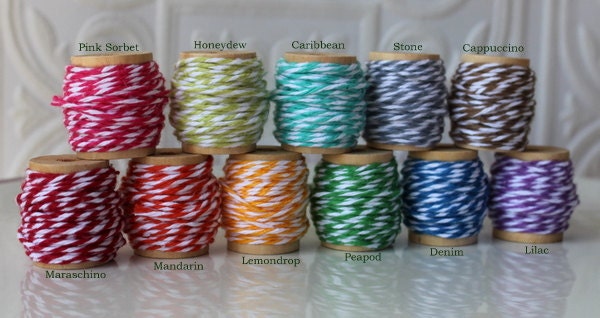 11 Colors of Bakers Twine from the Twinery on Wooden Spools