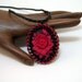 Gothic, necklace, chainmaille pendant, cameo jewelry, red rose, vampire, goth, elegant.