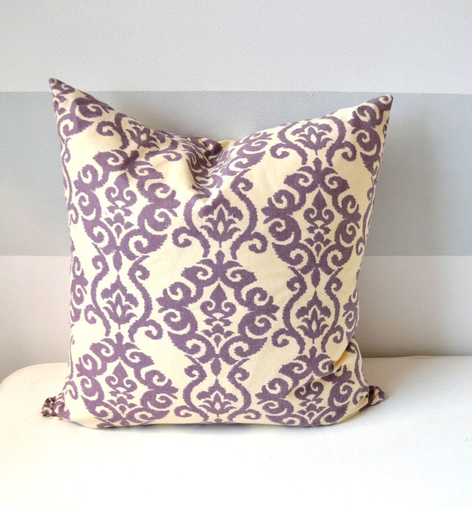 Damask Pillow - Purple, Blue or Green