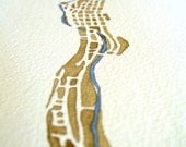 Commission a 5x7 watercolor map