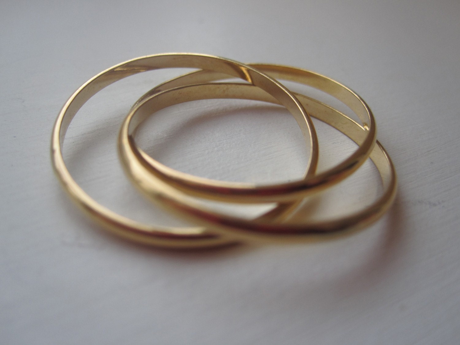 14K Gold Filled Rolling Trio Trinity Ring