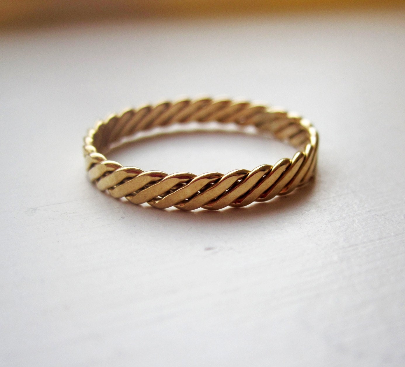 14K Gold Filled Milled Band Ring