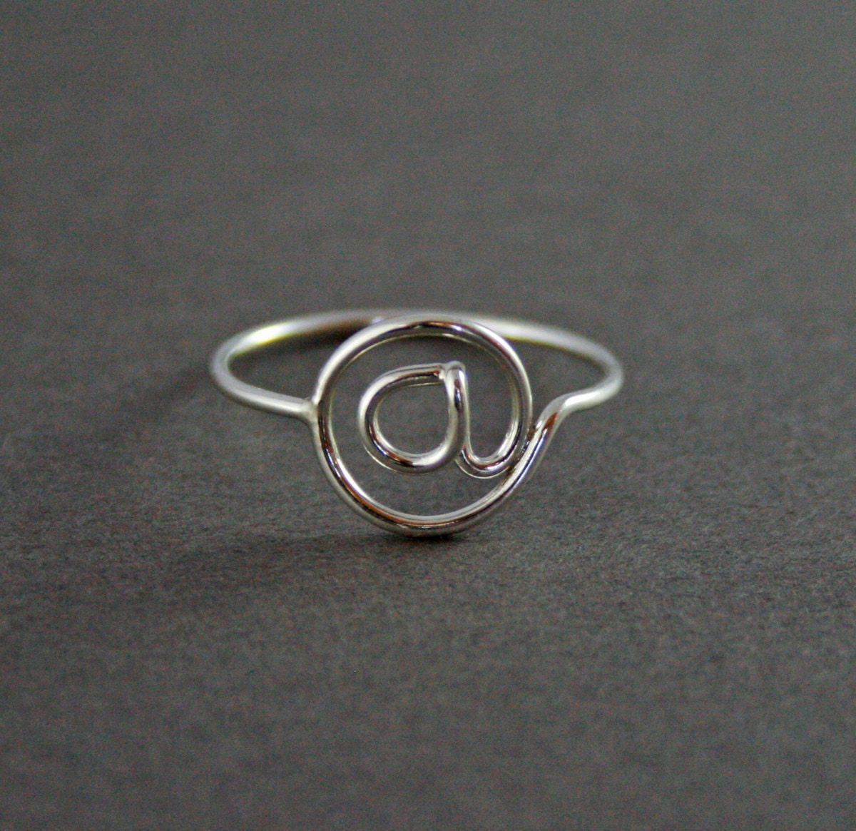 Twitter At Symbol Ring Sterling Silver