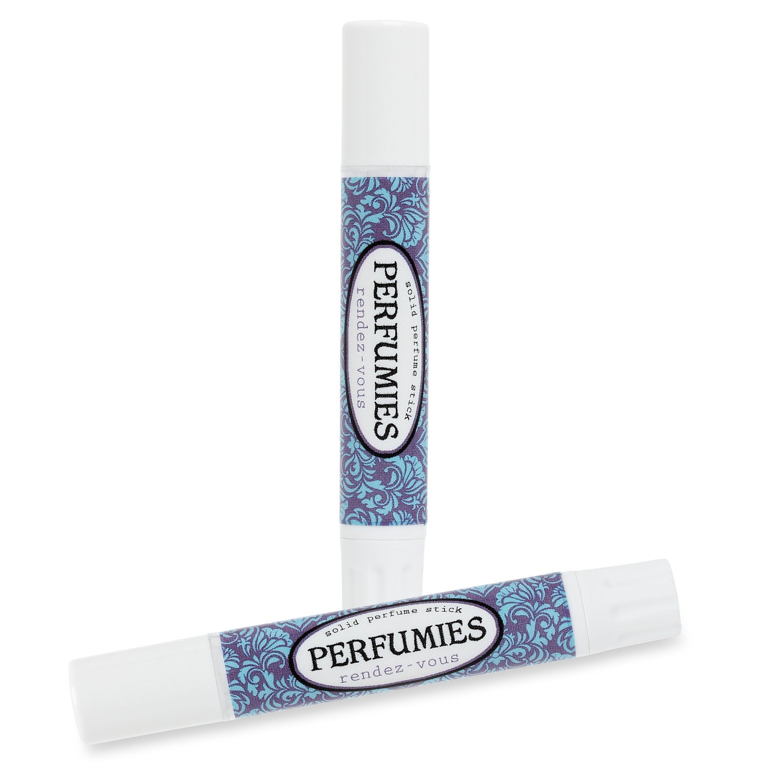 Solid Perfume Stick - RENDEZ-VOUS: Handmade Travel Size Fragrance - floral, ylang ylang, rose petals, French jasmine, vetiver, sandalwood