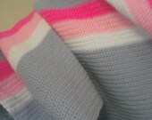 Handmade Pinks  and Gray Blanket