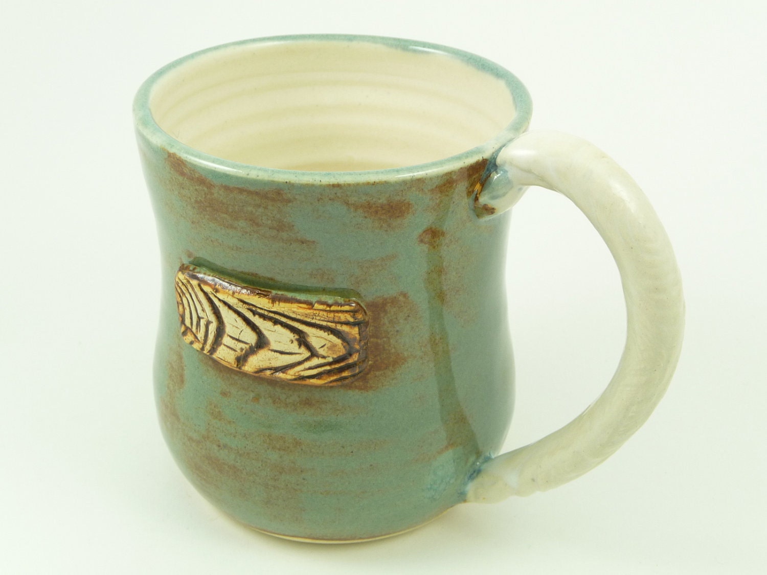 Ceramic Coffe Mug // Handmade Pottery Mug // Emerald Green