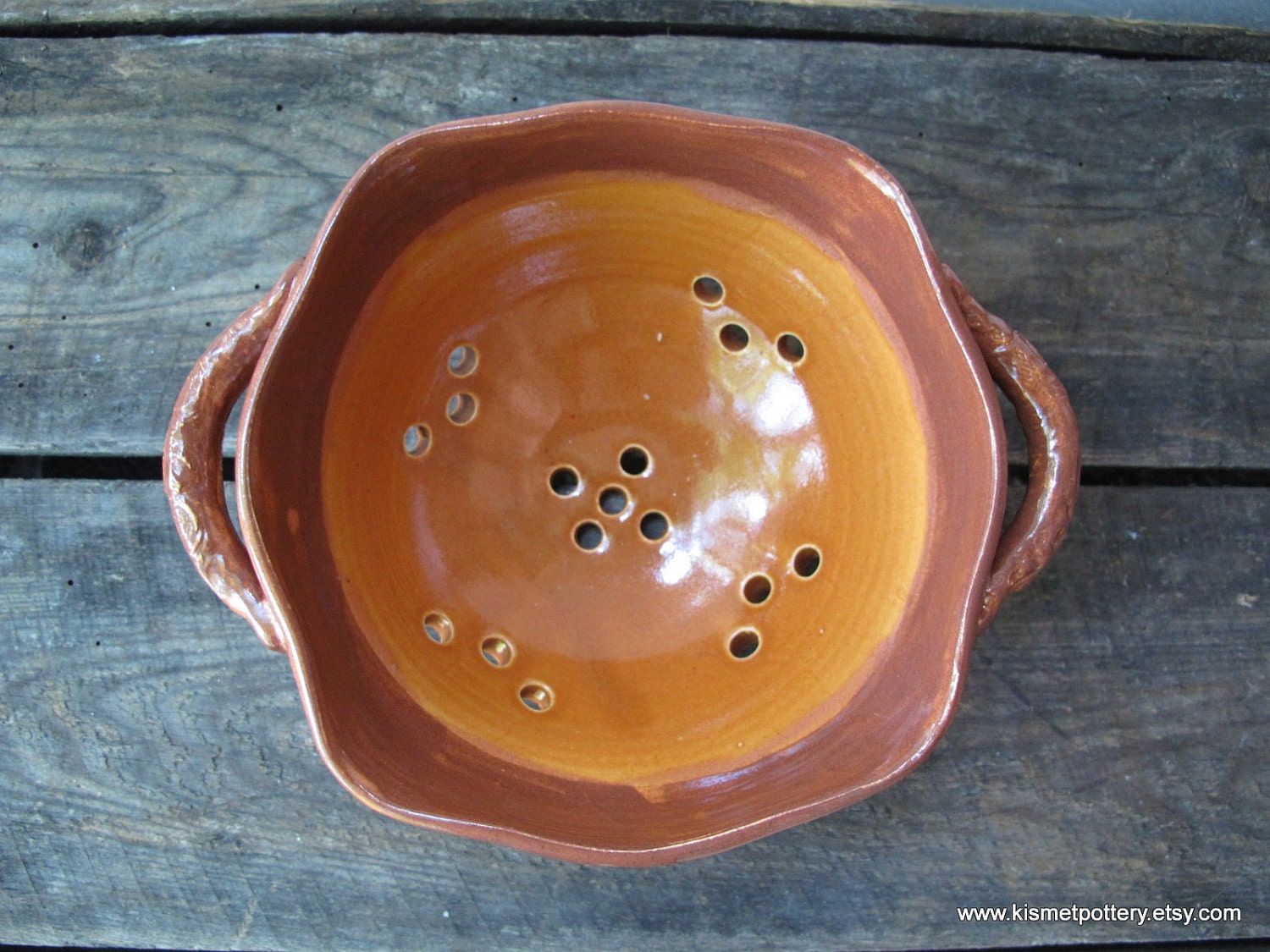 Handmade Ceramic Berry Bowl // Pottery Colander
