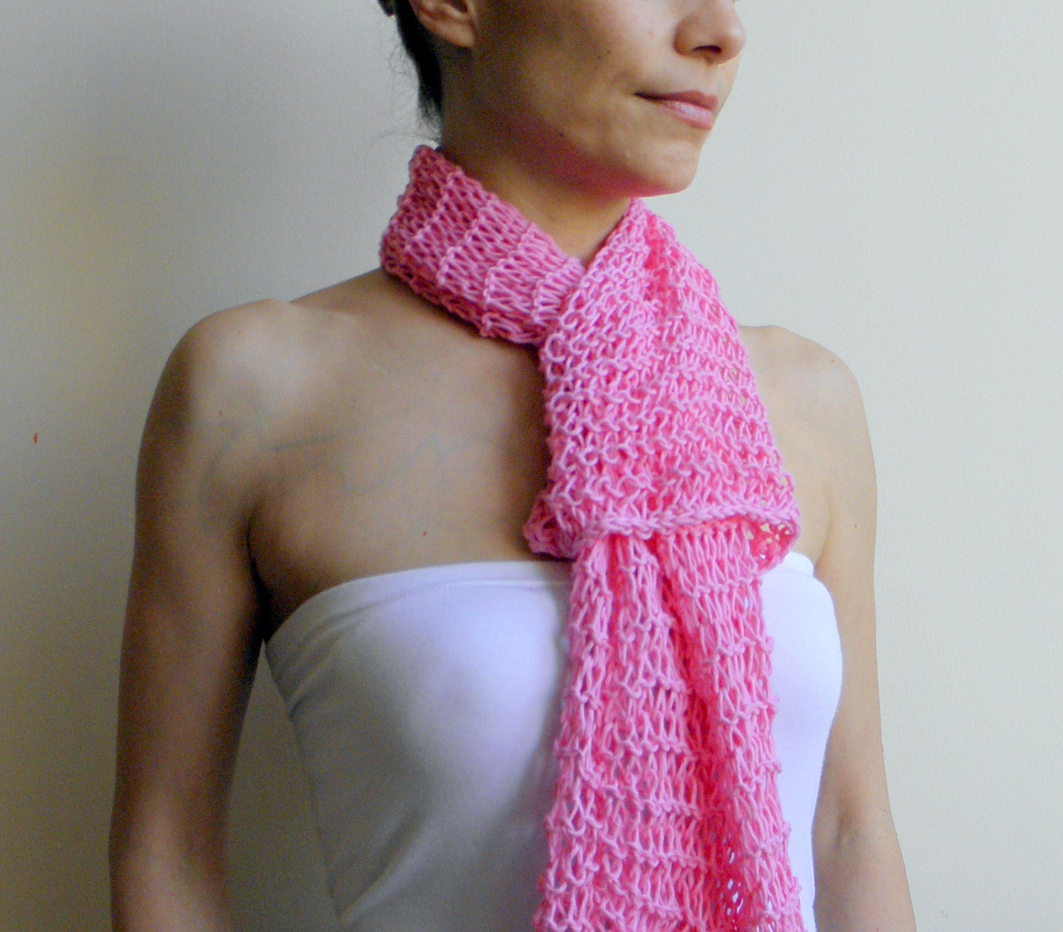 Pink shrug/shawl - boho rose kimono sleeve bolero/capelet - organic cotton