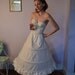 Vintage 1950s Tulle Wedding Dress Gown Corset Hoop Skirt Summer Bridal Fashions