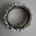 Vintage 1930s Bracelet Rhinestone Clamper Milk Glass Wedding Bridal Fashions 1940s