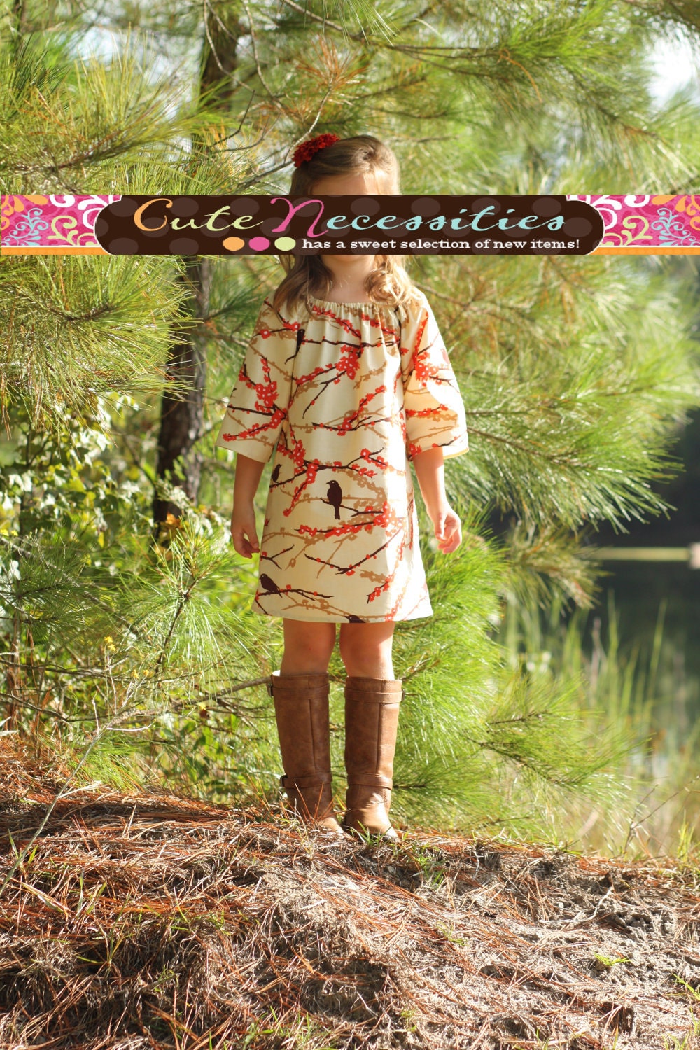 Birds of a Feather Dress 12mo, 2t, 3t, 4t, 5t, 6