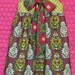 Poppy Dot Damask reverse knot dress 12mo, 18mo, 2t, 3t, 4t, 5, 6