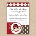 Boy Sock Monkey Birthday Invite - PRINTABLE INVITATIONS