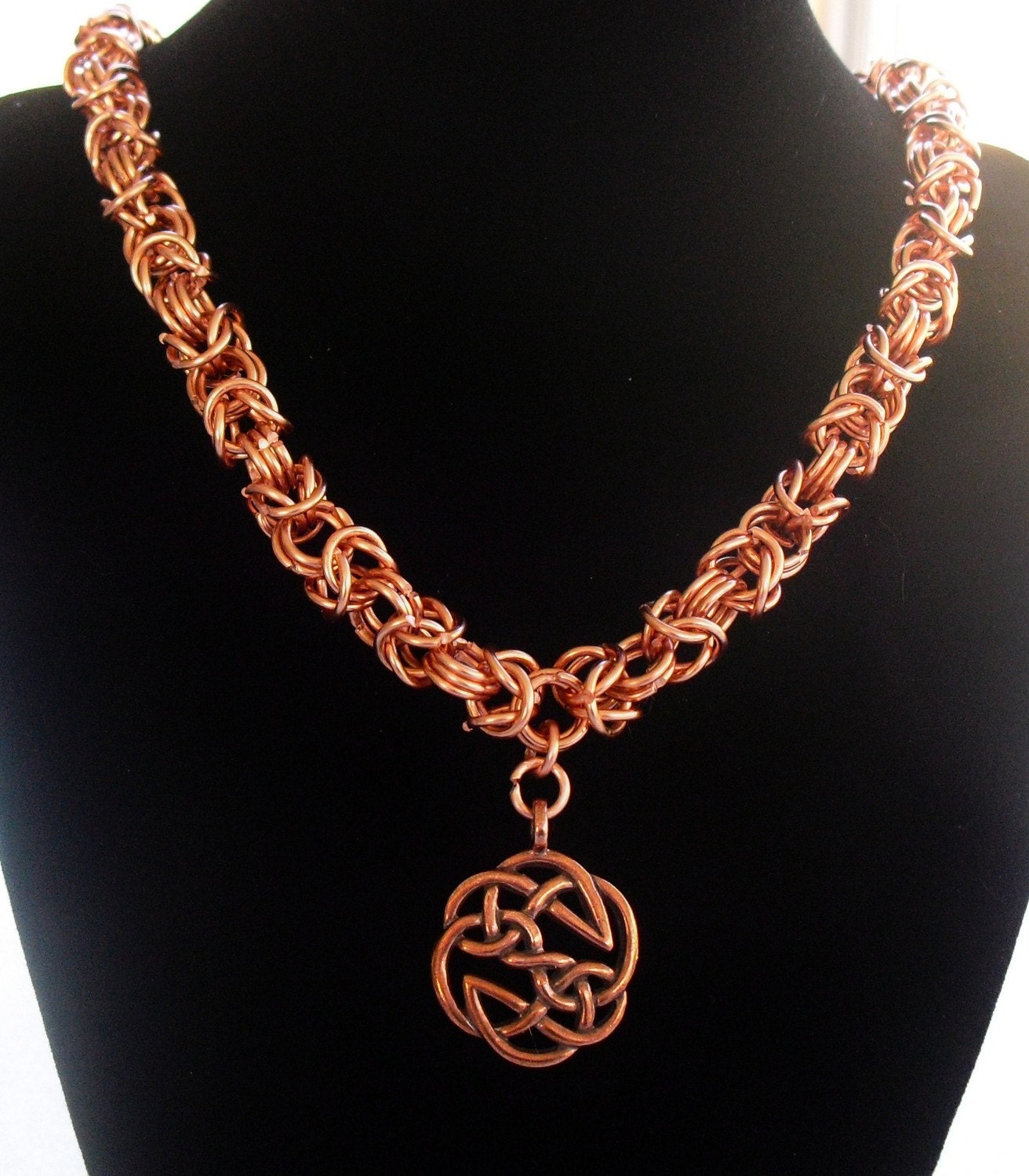 Copper Byzantine Celtic Necklace