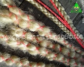6 dreads 4 braids 10 pieces  Unicorn Dreads and braids pop corn style super ligth weight Your choice of colors
