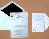Modern Black and White Wedding Invitation (sample)