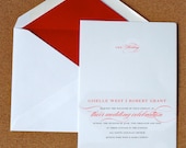 Red Modern Wedding Invitation (sample)
