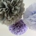 3 Paper Pom Poms - Your Color Choice- SALE
