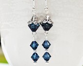Montana Blue Crystal Dangle Earrings