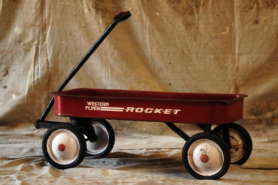 Western Flyer Mid Century Red Rocket Wagon By 86home On Etsy